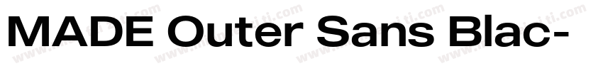 MADE Outer Sans Blac字体转换